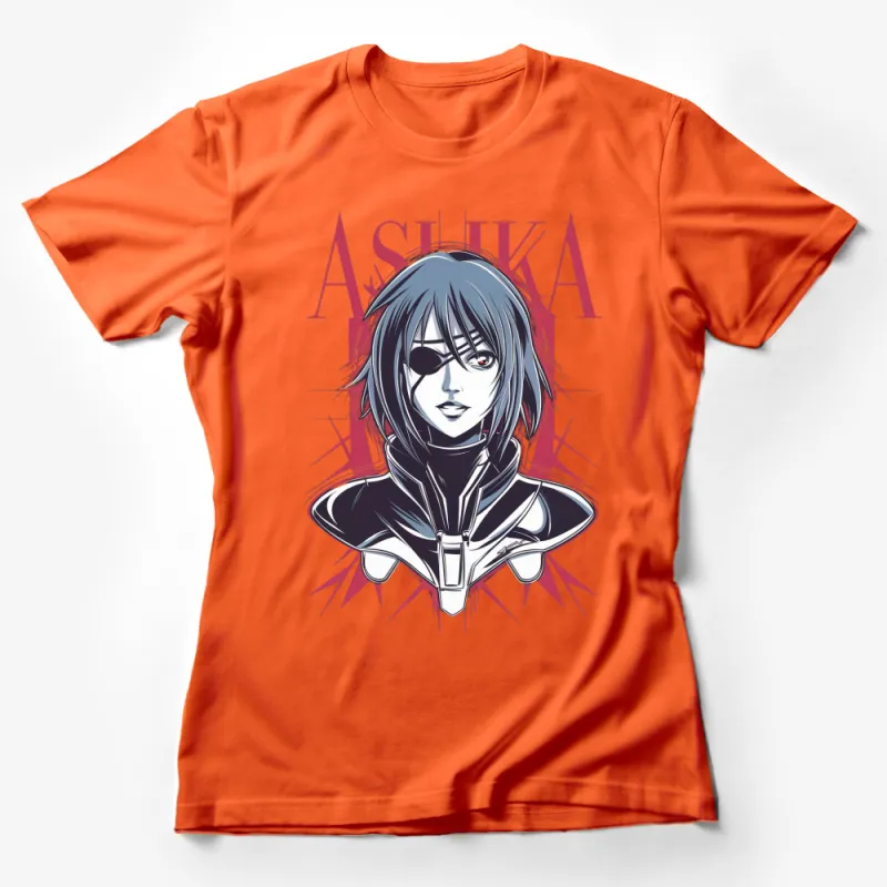 Anime Girl T-Shirt, Asuka Inspired Graphic Tee, Cool Red and Black Manga Style, Unisex Tee Female T-Shirt