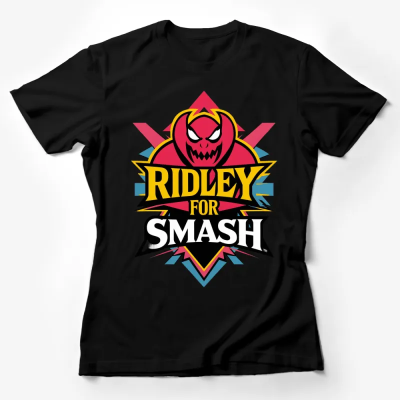 Ridley for Smash Red Graphic T-Shirt, Retro Video Game Tee, Bold Colors, Unisex Shirt Design Female T-Shirt