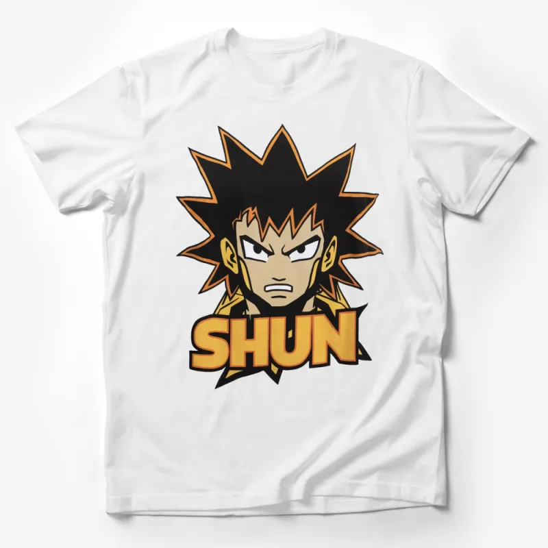 Anime Character Shun Graphic T-Shirt, Bold Print Unisex Casual Tee, Manga Fan Gift Idea Male T-Shirt