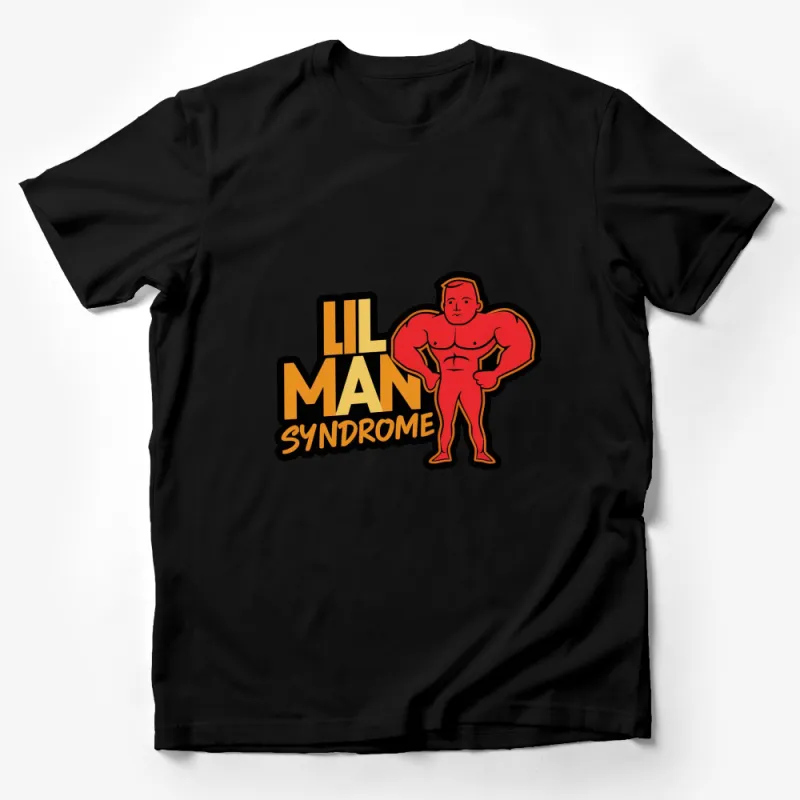 Lil Man Syndrome Muscle Graphic Tee, Funny Bodybuilder Shirt, Men's Women's Unisex T-Shirt, Bold Gym Wear Male T-Shirt