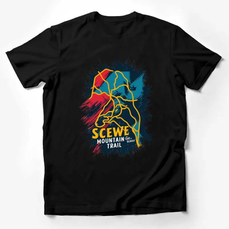 Screwe Mountain Trail Graphic T-Shirt - Vibrant Hiking Trail Design Tee - Colorful Outdoor Adventure Apparel Male T-Shirt