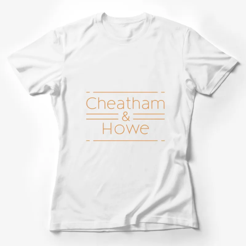 Cheatham and Howe T-Shirt, Elegant Line Art Logo Tee, Minimalist Business Brand Shirt Female T-Shirt