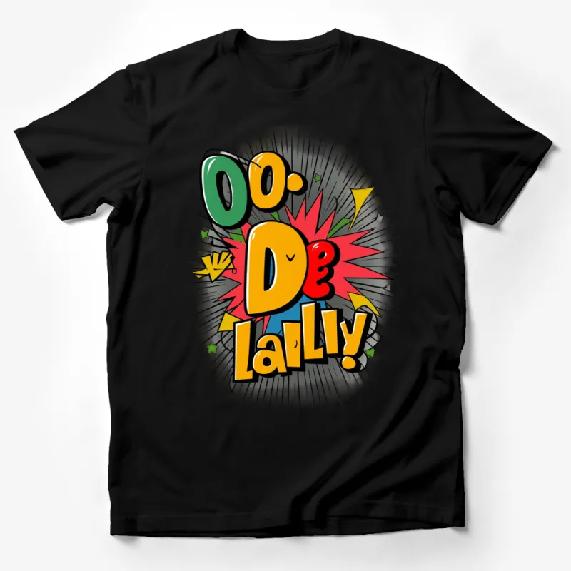 Colorful Comic Book Explosion Oo-De-Lally Retro Style T-Shirt for Fans Male T-Shirt