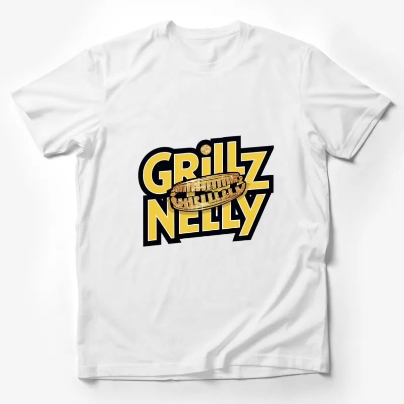 Grillz Nelly Inspired Graphic Tee, Bold Lettering Unisex T-Shirt, Hip Hop Style Streetwear, Fashionable Casual Wear Male T-Shirt