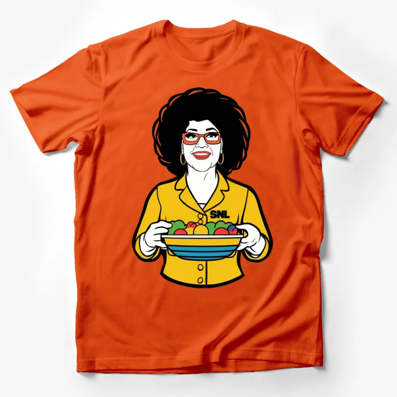 Retro Style Cartoon Woman T-Shirt, Bold Graphic Print, Vintage Look Tee, Unique Pop Art Design Male T-Shirt