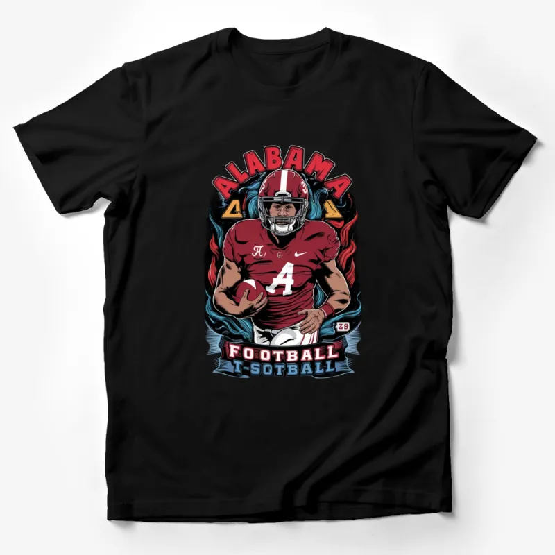 Alabama Football T-Shirt, Crimson Tide Fan Gear, College Sports Apparel, Athletic Wear, Graphic Tee Male T-Shirt