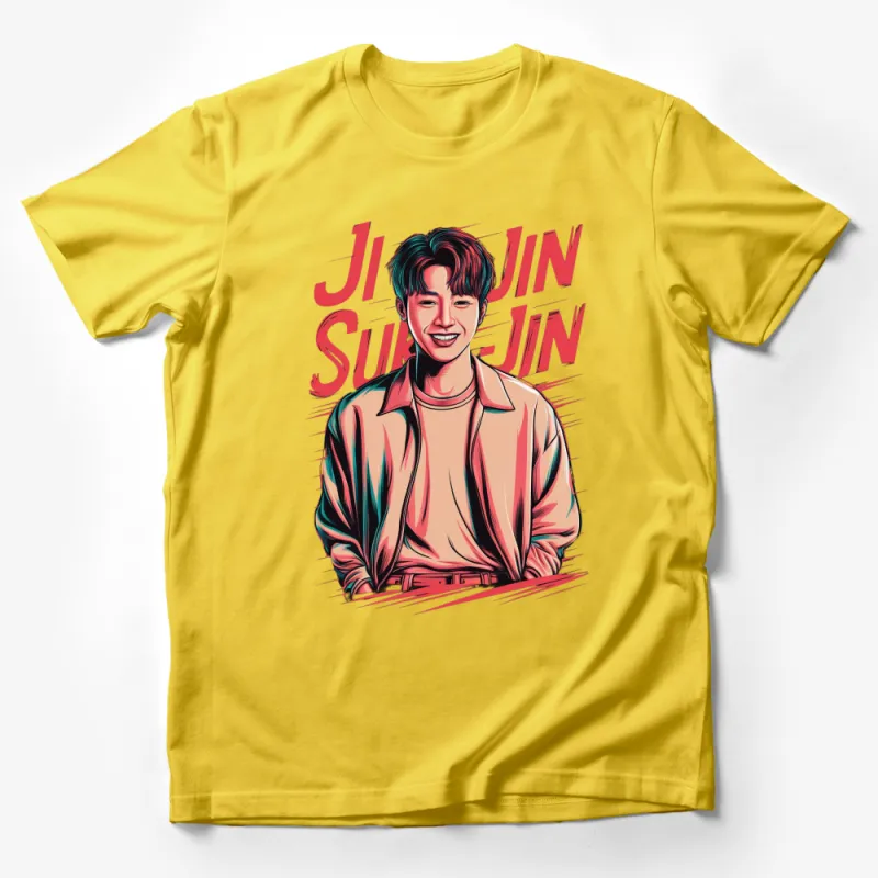 Vibrant Jimin Sookjin T-Shirt, Stylish Retro Graphic Tee, Bold Fashion Streetwear, Unique Gift Male T-Shirt