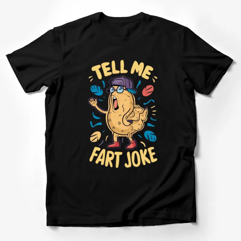 Funny Fart Joke T-Shirt, Potato Cartoon Graphic Tee, Unisex Casual Wear for Adults and Teens Male T-Shirt