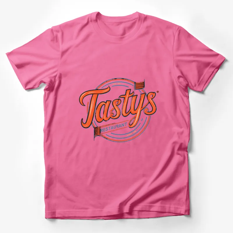 Vintage Tastys Restaurant Logo T-Shirt, Retro Diner Style Tee, Casual Fashion Apparel Male T-Shirt