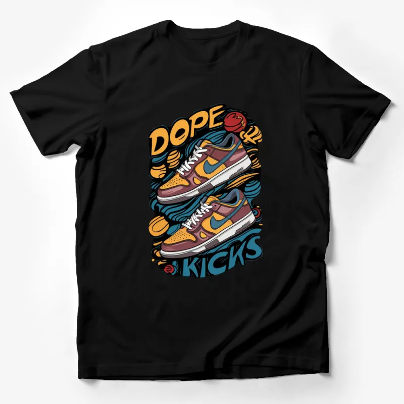 Urban Style Sneaker T-Shirt, Dope Kicks Graphic Tee, Trendy Streetwear, Unisex Fashion Top Male T-Shirt