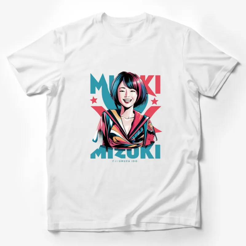 Mizuki Fukumura Idol Inspired Graphic T-Shirt, Vibrant Pop Art Style, Colorful Fashion Tee for Fans Male T-Shirt