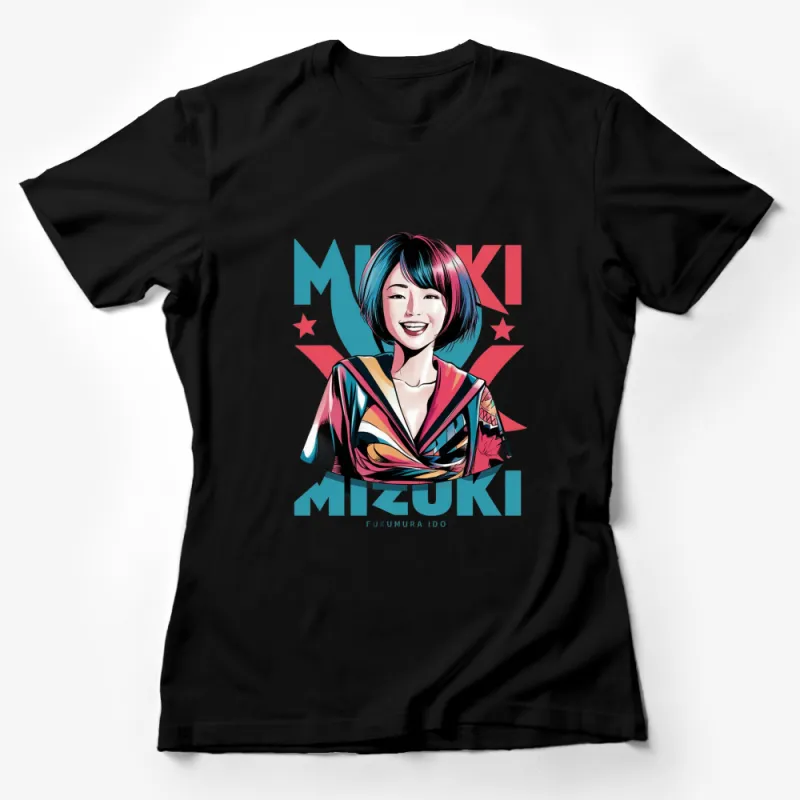 Mizuki Fukumura Idol Inspired Graphic T-Shirt, Vibrant Pop Art Style, Colorful Fashion Tee for Fans Female T-Shirt