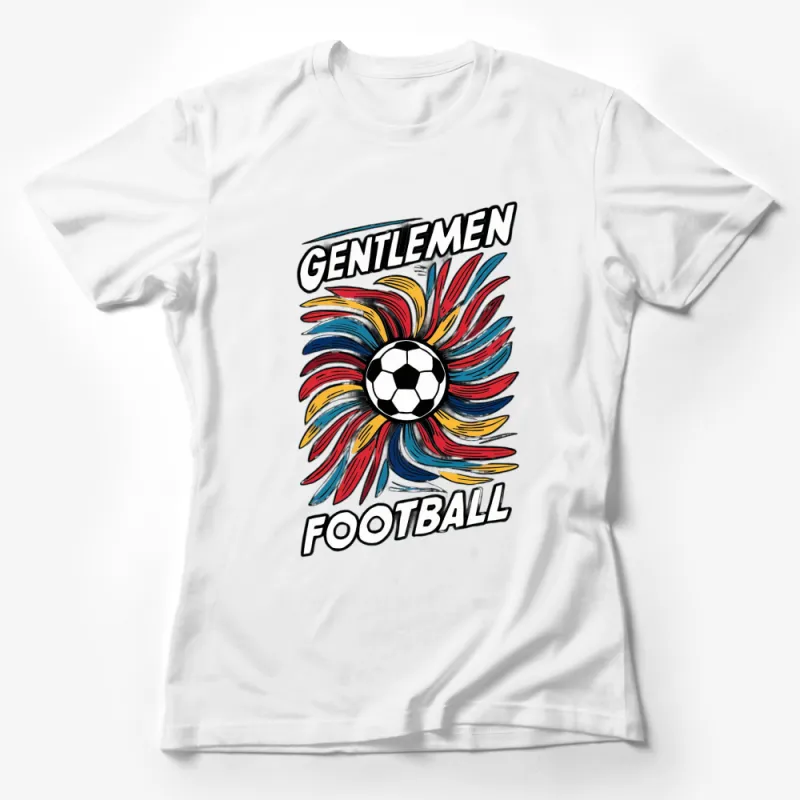 Men's Football T-Shirt, Colorful Soccer Ball Design, Gentlemen Sports Tee, Casual Wear Female T-Shirt