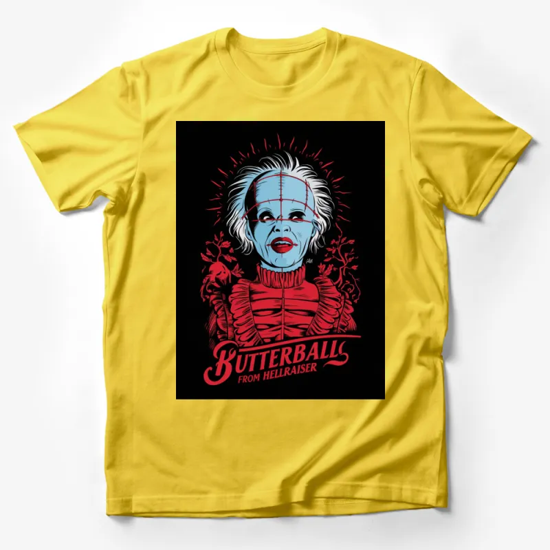 Butterball Hellraiser Graphic Tee, Horror Movie Character Shirt, Unique Horror Pop Art Clothing Male T-Shirt