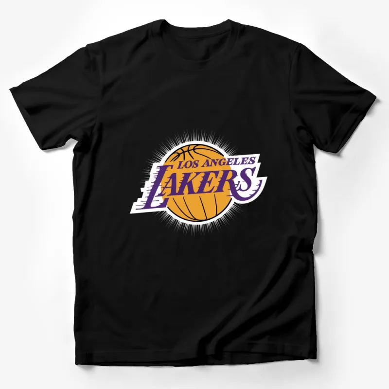 Los Angeles Basketball Team Fan T-Shirt, Purple and Yellow Graphic Tee, Unisex Sports Apparel Male T-Shirt