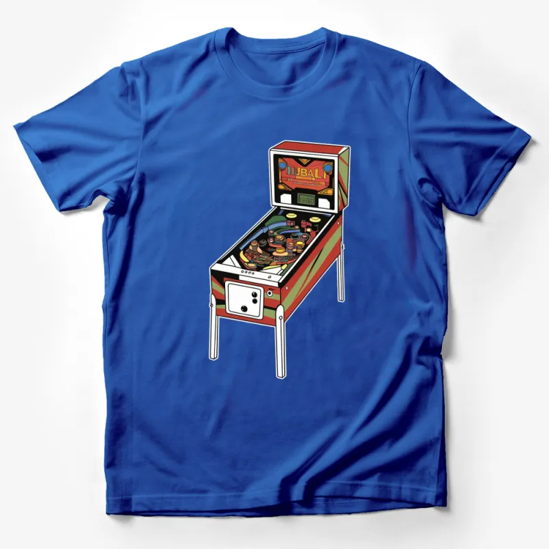 Vintage Pinball Machine Graphic T-Shirt, Classic Arcade Game Tee, Retro Gamer Clothing, Unisex Male T-Shirt