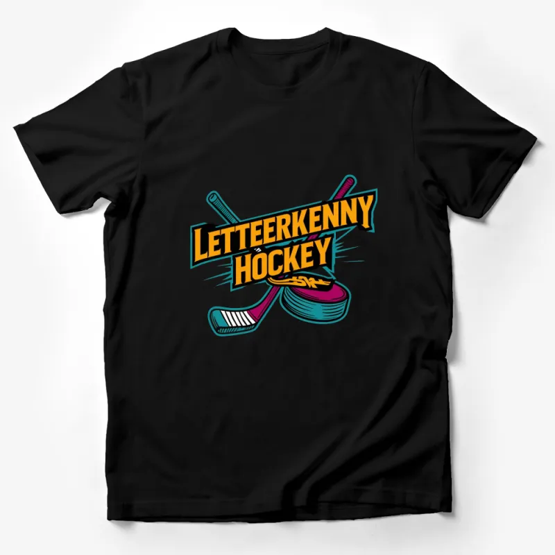 Letterkenny Hockey Logo T-Shirt, Retro Style Graphic Tee, Vintage Sport Design, Unisex Apparel Male T-Shirt