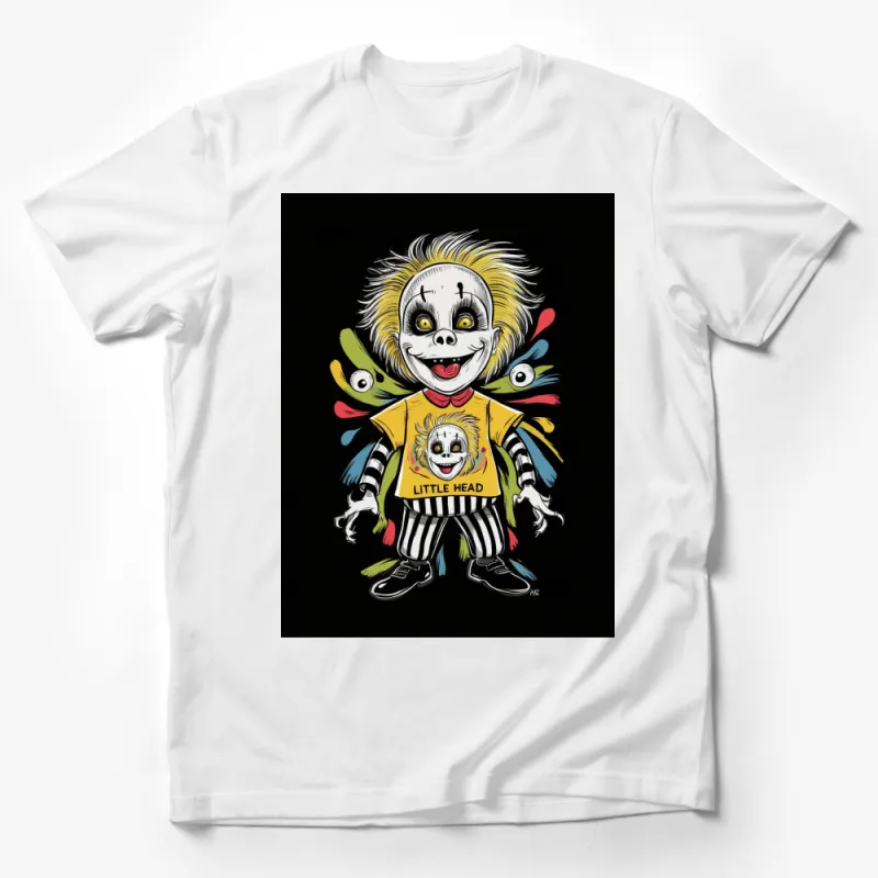 Whimsical Clown Graphic T-Shirt, Colorful Modern Art Tee, Unisex Pop Art Style Shirt, Quirky Circus Fashion Male T-Shirt