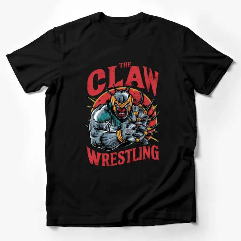 The Claw Wrestling Graphic T-Shirt, Vintage Wrestler Tee, Bold Luchador Design, Unisex Wrestling Fan Gift Male T-Shirt