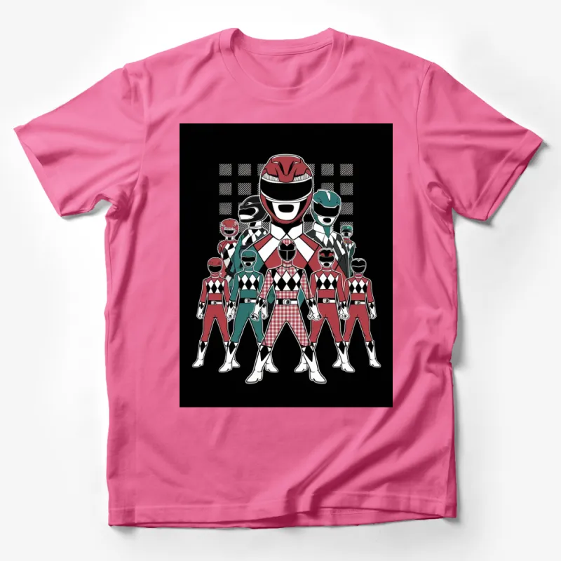 Retro Power Rangers T-Shirt, Vintage 90s Superhero Team Graphic Tee, Unisex Adult Clothing Male T-Shirt