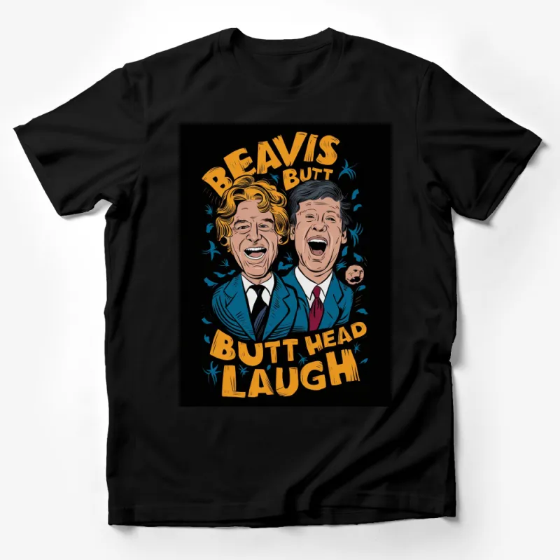 Beavis and Butt-Head Laugh Graphic T-Shirt, Vintage Cartoon Tee, Unisex Adult Clothing Male T-Shirt