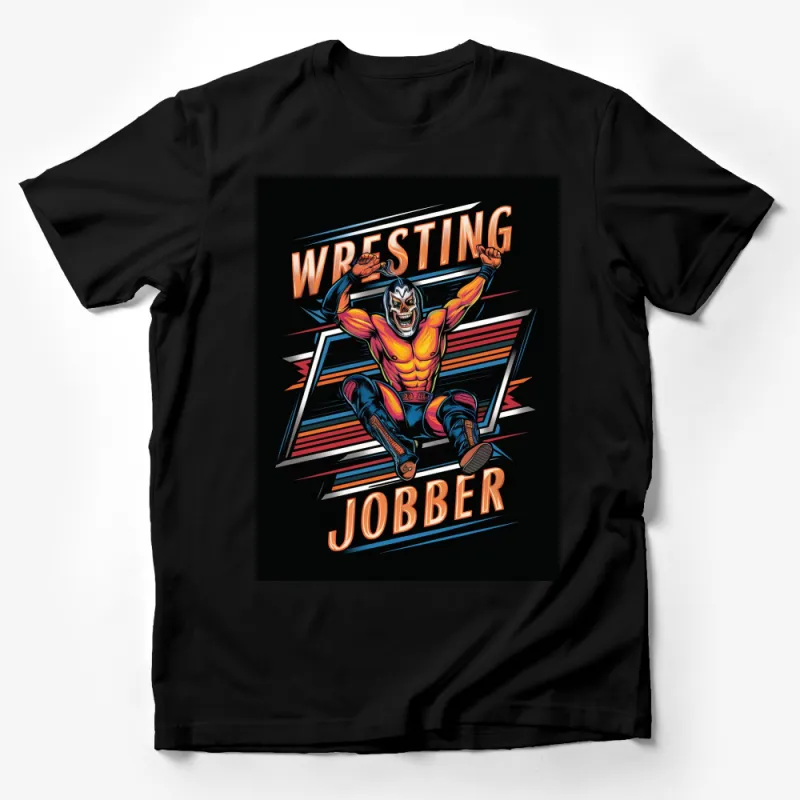 Colorful Wrestling Jobber T-Shirt, Luchador Graphic Tee, Mexican Wrestler, Fight Fan Gift Male T-Shirt