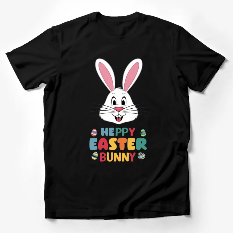 Happy Easter Bunny T-Shirt, Cute Rabbit Graphic Tee, Spring Holiday Kids Adult Top Male T-Shirt