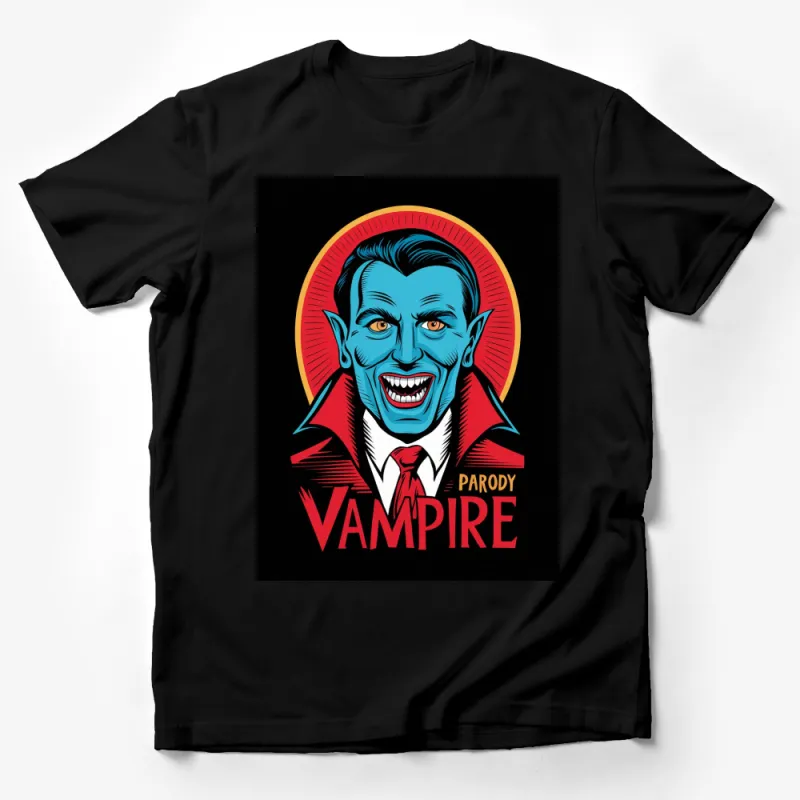 Vampire Parody Graphic T-Shirt, Cool Retro Vampire Illustration, Pop Culture Tee, Unique Gift Male T-Shirt