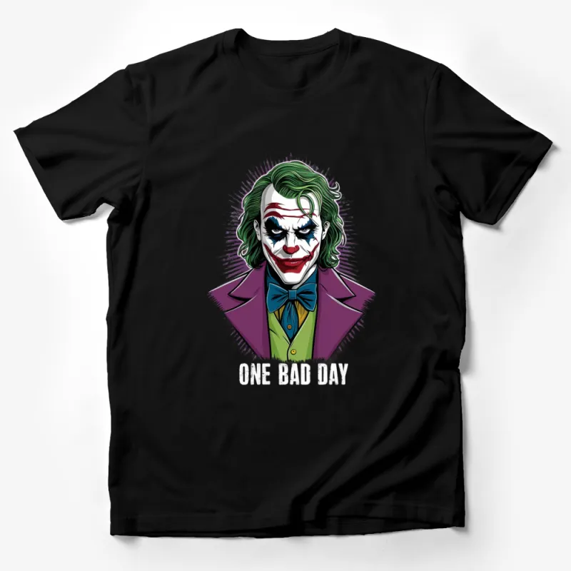 Joker Inspired T-Shirt, Comic Villain Graphic Tee, Men's and Women's Casual Shirt, Unique Fan Art Apparel Male T-Shirt