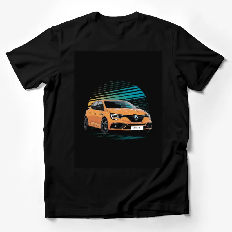 Renault Megane Graphic T-Shirt, Vibrant Orange Car, Men's Fashion, Cool Automotive Design Top Male T-Shirt