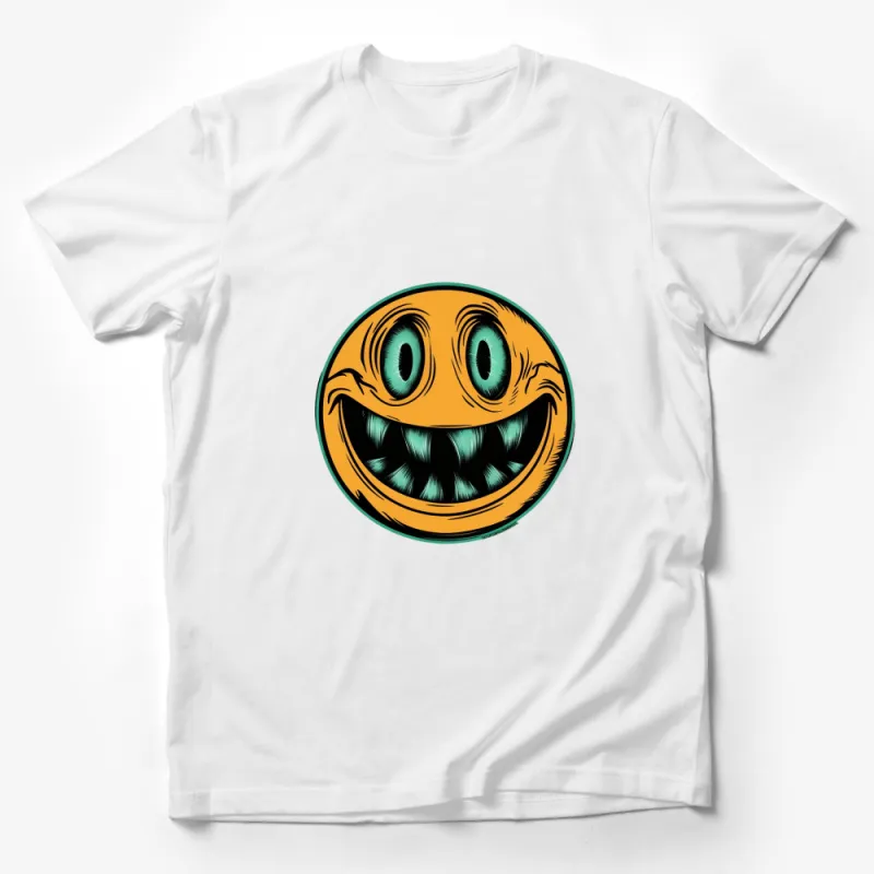 Vintage Smile Face T-Shirt, Retro Happy Face Graphic Tee, Unisex Adult Casual Shirt, Unique Gift Item Male T-Shirt