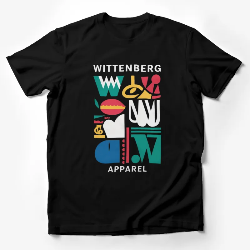 Wittenberg Apparel Graphic T-Shirt, Colorful Typographic Design Tee, Unique College Style Shirt Male T-Shirt