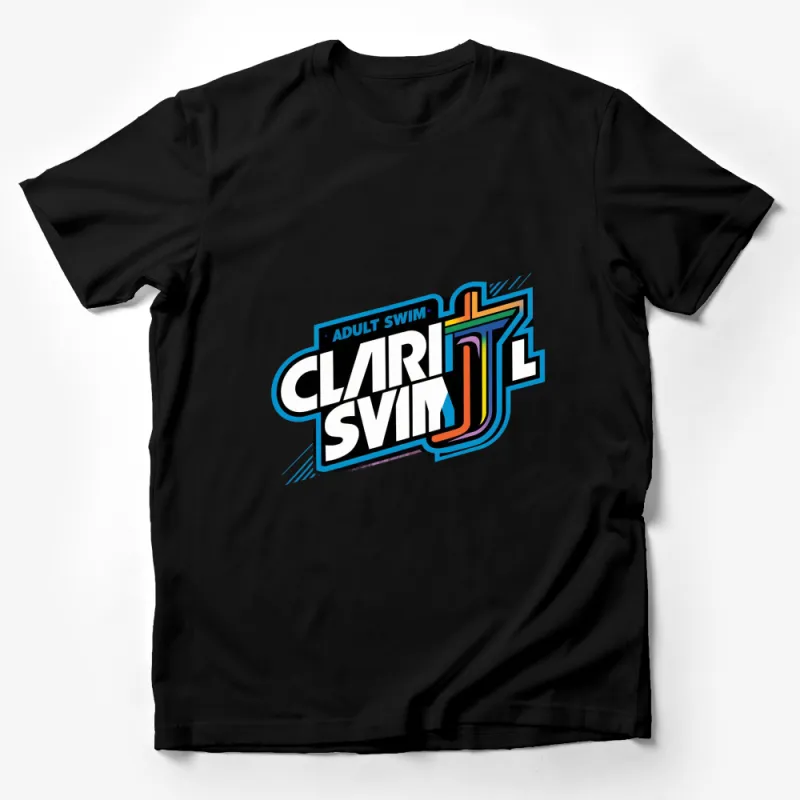 Adult Swim Official T-Shirt - Colorful Cartoon Network Claritin Logo Inspired Top Male T-Shirt