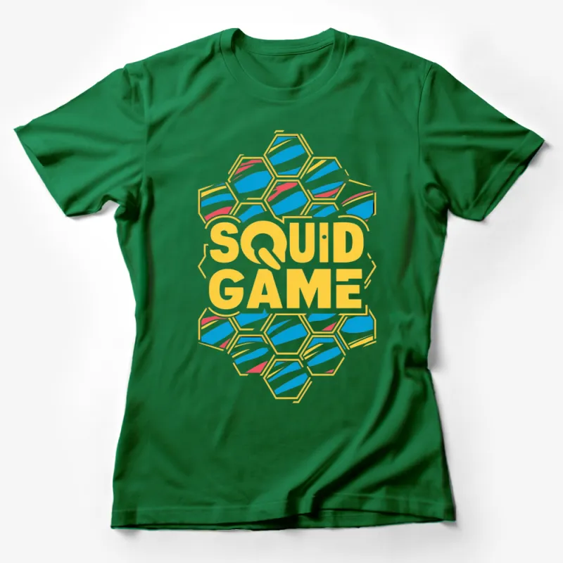 Squid Game Inspired T-Shirt, Colorful Logo Design, Unisex Tee for Fans Female T-Shirt