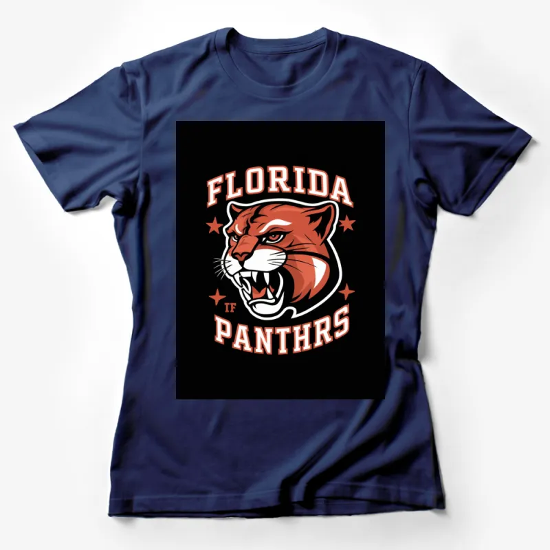 Florida Panthers Inspired T-Shirt, Bold Graphic Sports Fan Apparel, Unisex Casual Wear Female T-Shirt