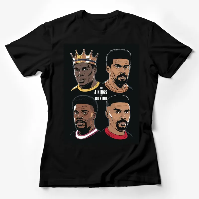 Vintage Boxing Legends T-Shirt, The 4 Kings of Boxing, Stylish Graphic Tee, Men's Fashion Female T-Shirt