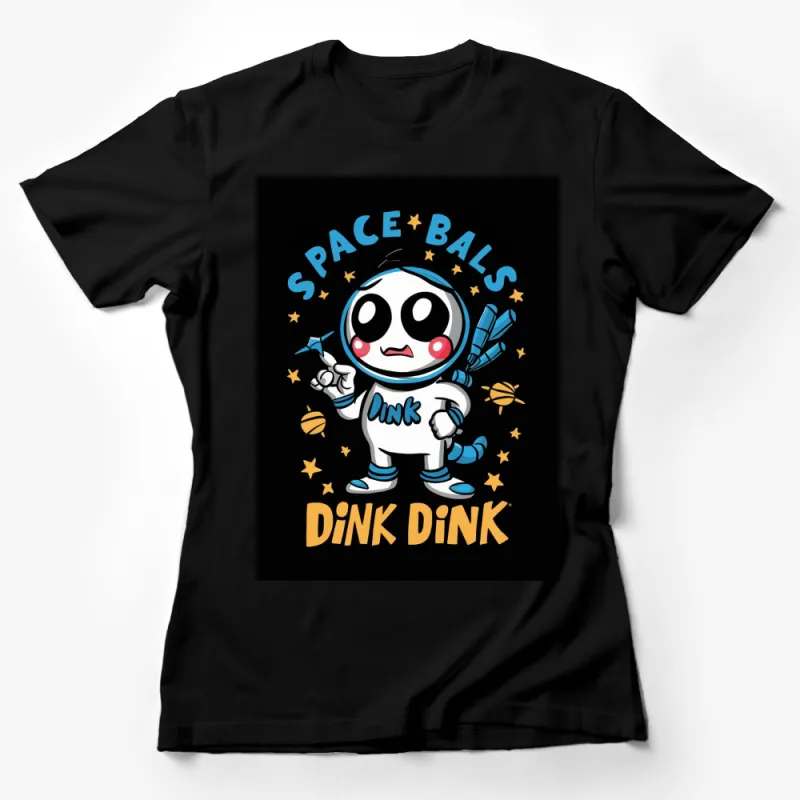 Space Balls Cartoon Astronaut T-Shirt, Funny Space Theme Tee, Dink Dink Character Shirt, Unisex Tee for All Ages Female T-Shirt