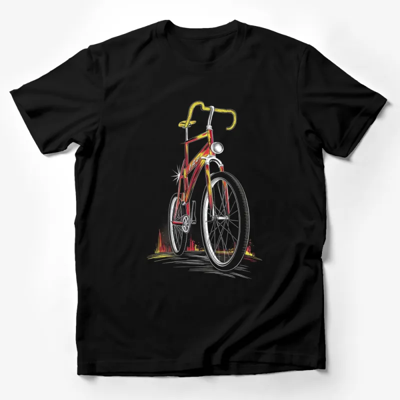 Vintage Style Bicycle T-Shirt, Urban Bike Graphic Tee, Unique Cycling Enthusiast Gift, Soft Cotton Unisex Shirt Male T-Shirt