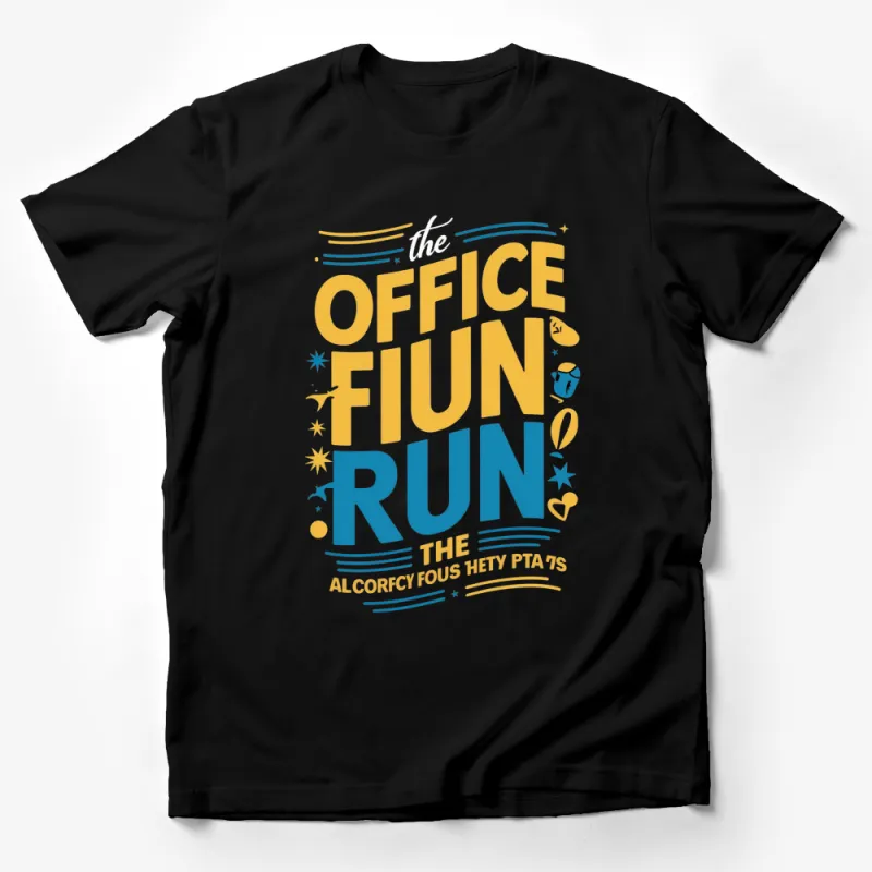 The Office Fun Run T-Shirt, Colorful TV Show Inspired Graphic Tee, Casual Wear Male T-Shirt