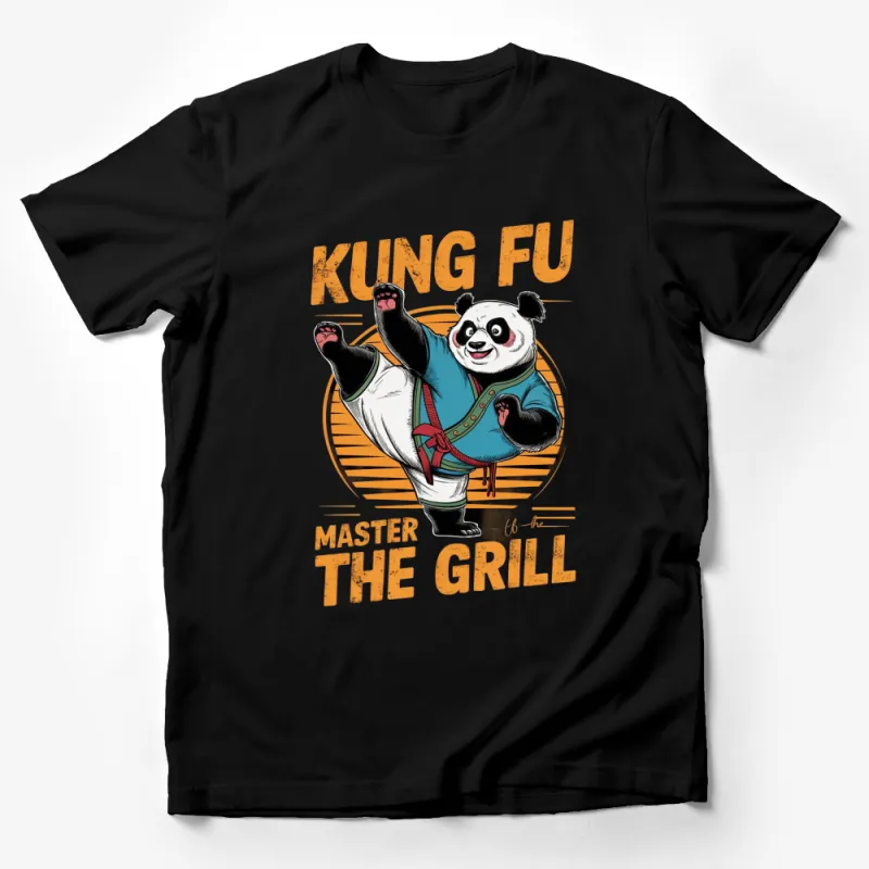 Kung Fu Panda T-Shirt, Master The Grill, Funny Panda BBQ Tee, Unique Graphic Design Shirt Male T-Shirt