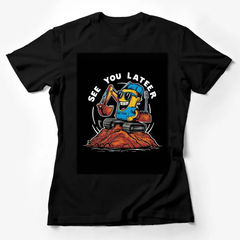 See You Later Cartoon Minion T-Shirt, Funny Animated Graphic Tee, Unique Gift Idea Female T-Shirt