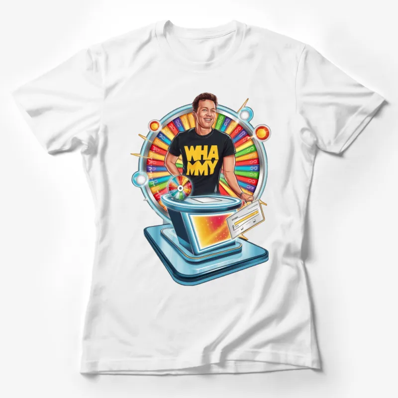 Whammy Game Show Fan T-Shirt, Colorful Wheel Graphic, TV Show Merchandise, Unisex Tee Female T-Shirt