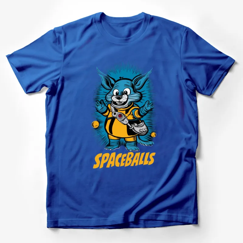 Spaceballs Parody T-Shirt, Funny Sci-Fi Movie Fan Tee, Retro Graphic Cartoon Barf Character Tee Male T-Shirt