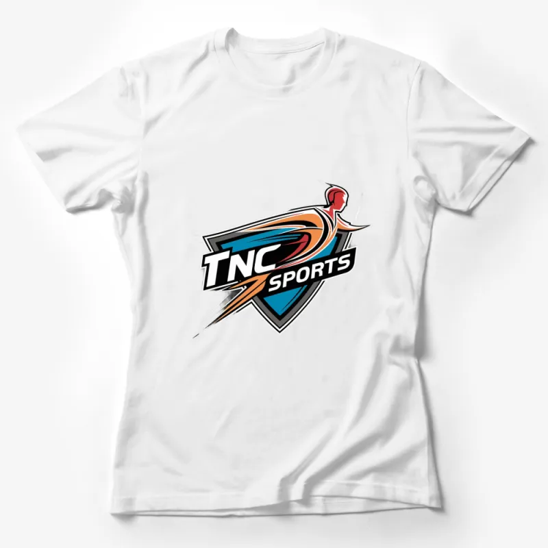 Dynamic TNC Sports Logo T-Shirt, Athletic Fit, Trendy Graphic Tee, Casual Wear Female T-Shirt