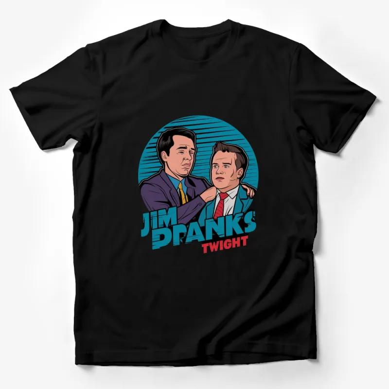 Jim Dranks Twight Retro TV Show Parody Graphic T-Shirt, Vintage Style Tee, Unique Pop Culture Apparel Male T-Shirt