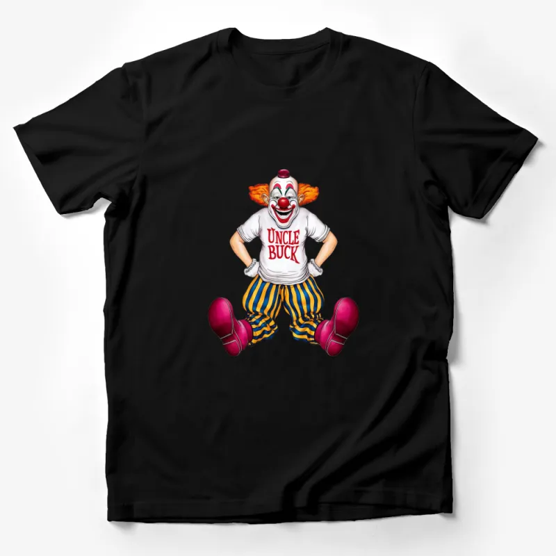 Uncle Buck Clown T-Shirt, Funny Circus Clown Graphic Tee, Colorful Vibrant Design, Unique Gift Idea Male T-Shirt