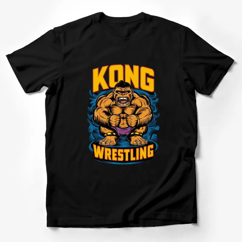 Unique Kong Wrestling T-Shirt, Muscular Ape Design, Bold Graphic Tee for Sports Fans Male T-Shirt