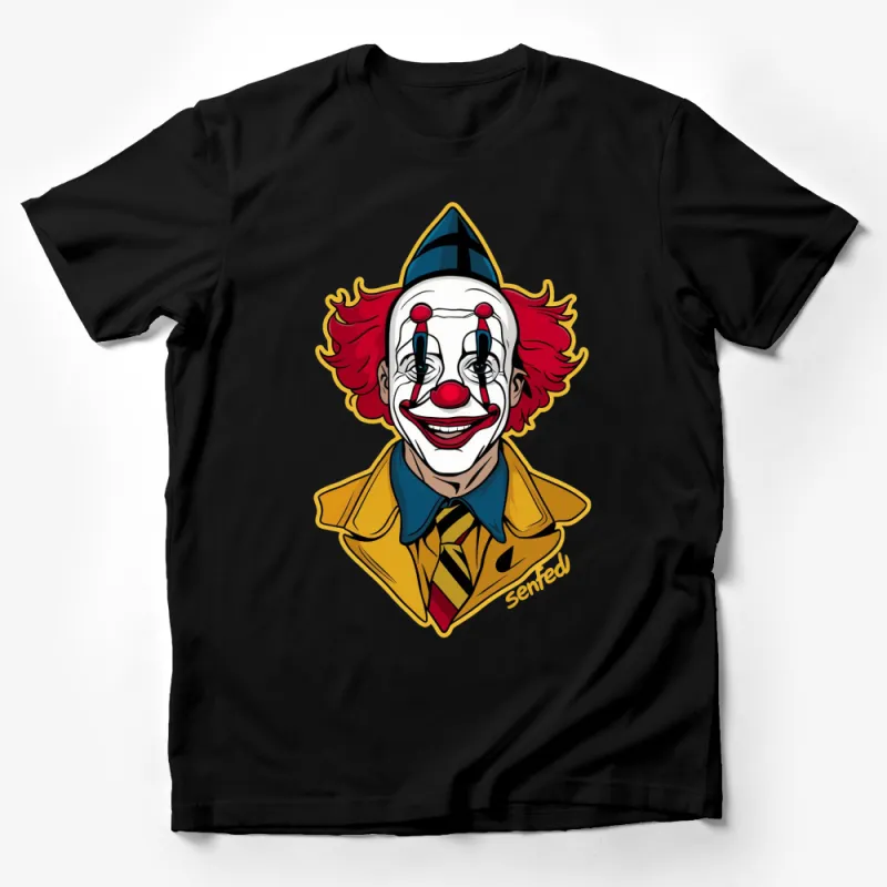 Clown Graphic T-Shirt, Colorful Circus Clown Art Tee, Unique Jester Design, Casual Fashion Top for All Male T-Shirt