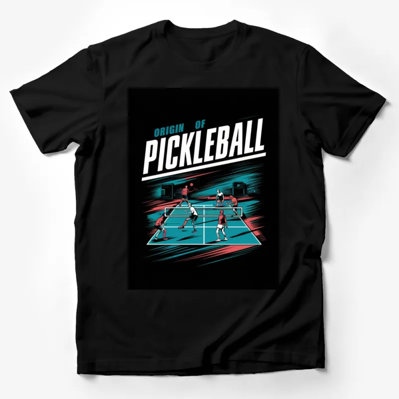 Origin of Pickleball T-Shirt, Retro Comic Style Sports Tee, Men's and Women's Unisex T-Shirt Male T-Shirt