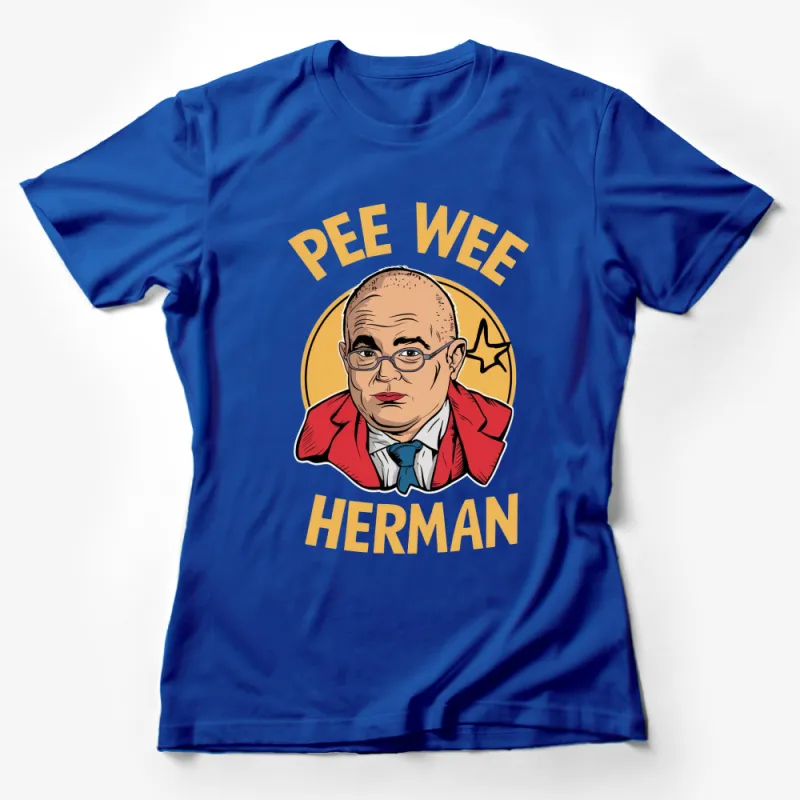 Pee Wee Herman Inspired Cartoon T-Shirt, Red Jacket Character Graphic Tee, Pop Culture Apparel, Unisex Clothing Female T-Shirt